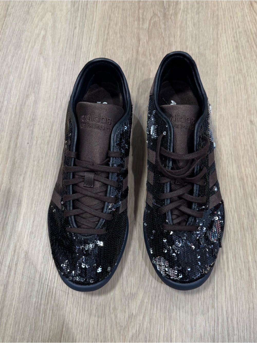 Whales Bonner Men's Black Sequin Low-Profile Sneakers - Picture 2 of 5